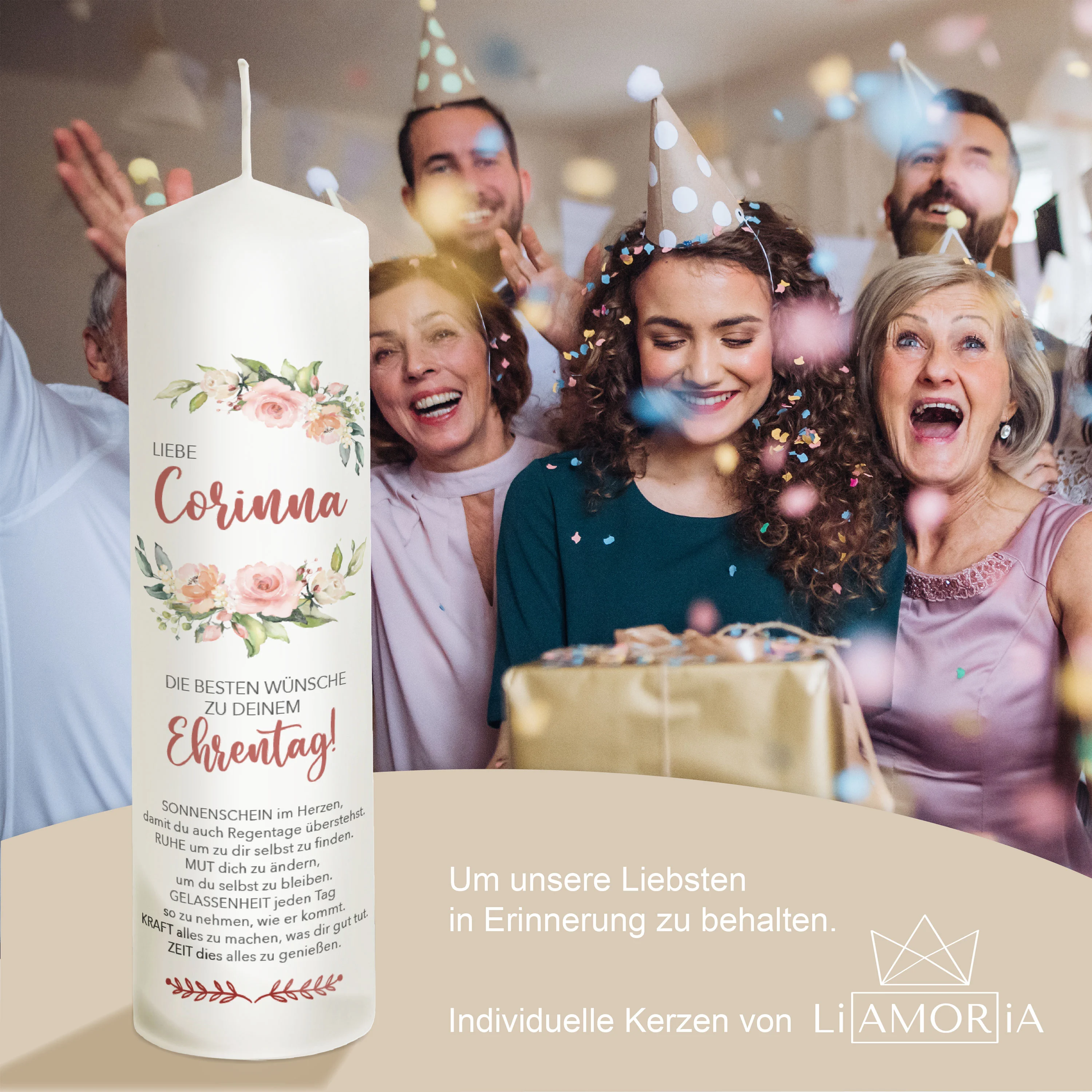 Geburtstagskerze Blume "Modell Corinna"