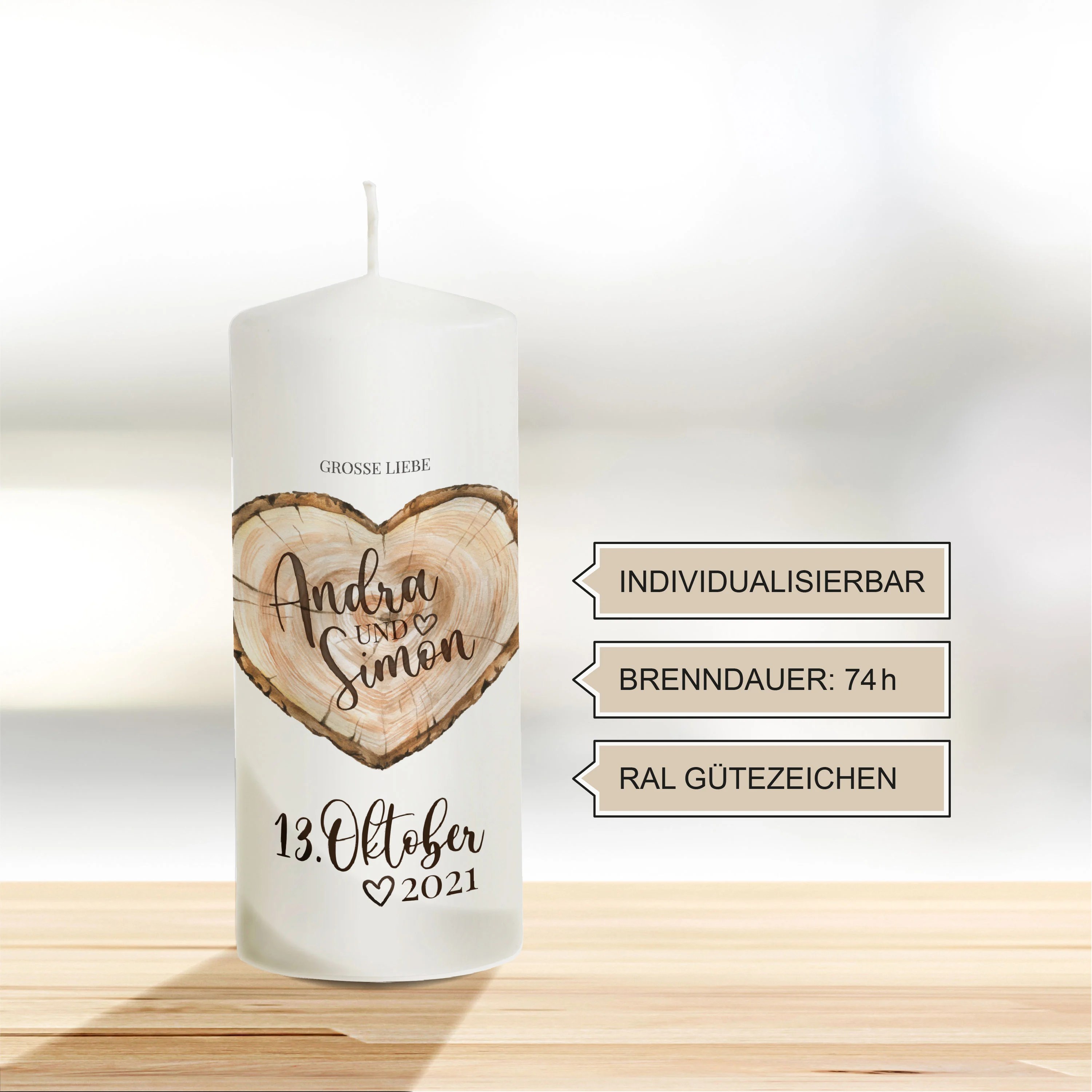 Hochzeitskerze Liebesbaum "Modell Andra"