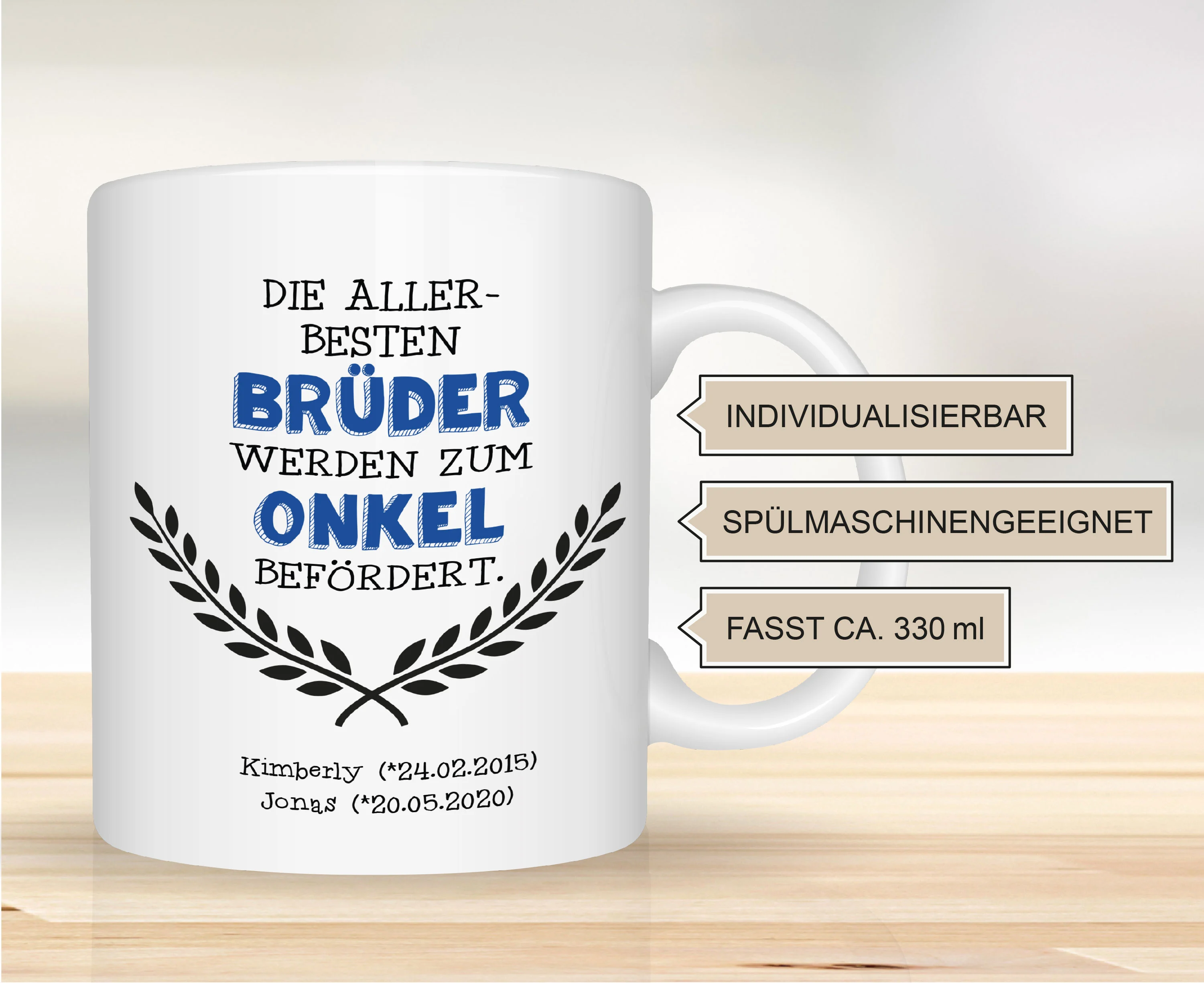 Tasse "Zum Onkel befördert" - Geschenk für Onkel