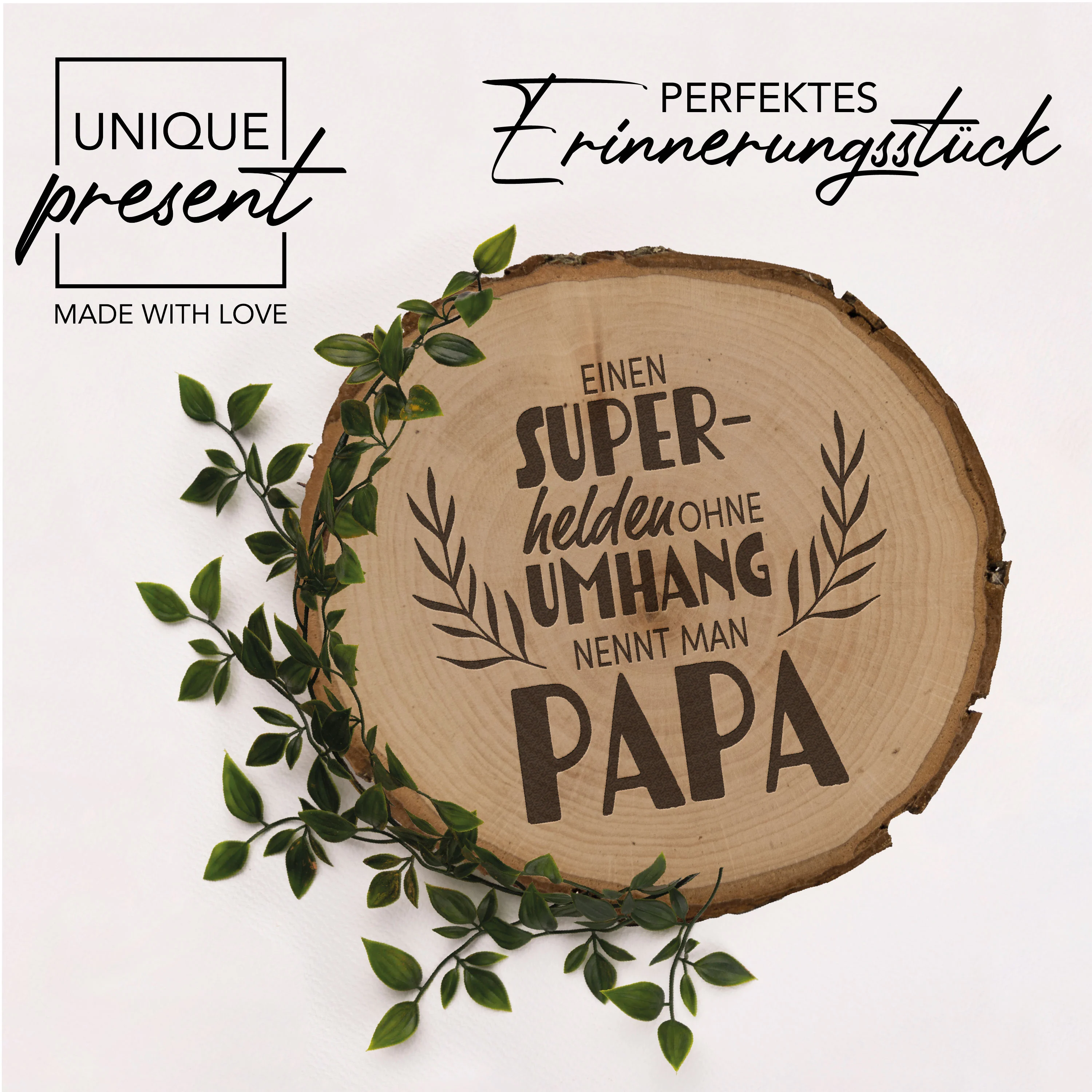 Baumscheibe Personalisiert - Papa Superheld - Geschenk für Papa