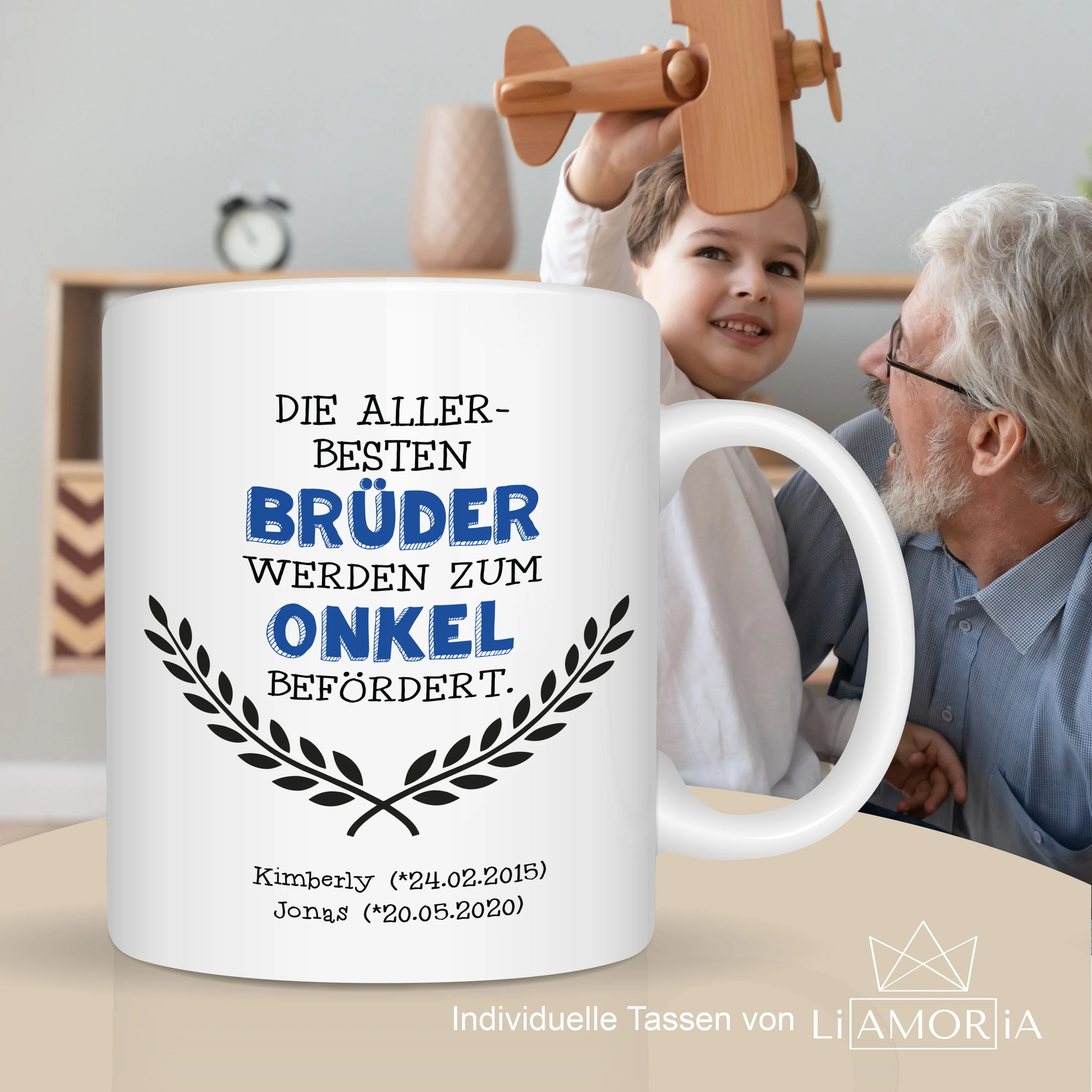 Tasse "Zum Onkel befördert" - Geschenk für Onkel