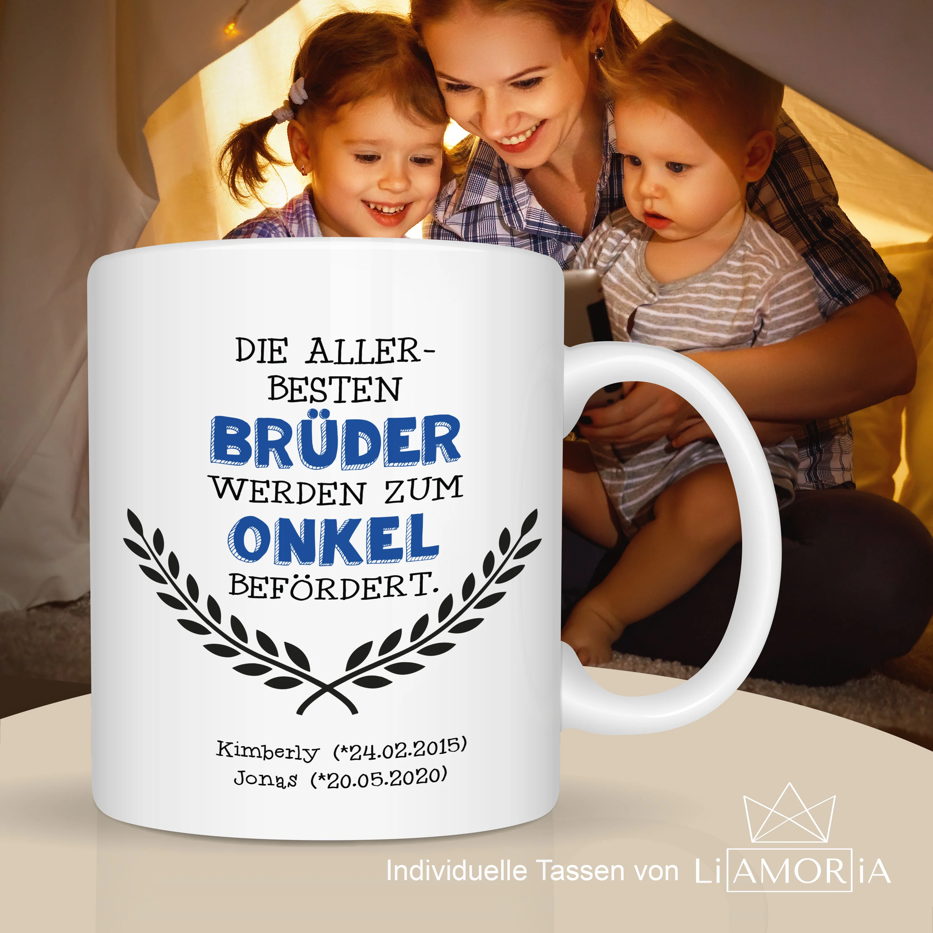 Tasse "Zum Onkel befördert" - Geschenk für Onkel