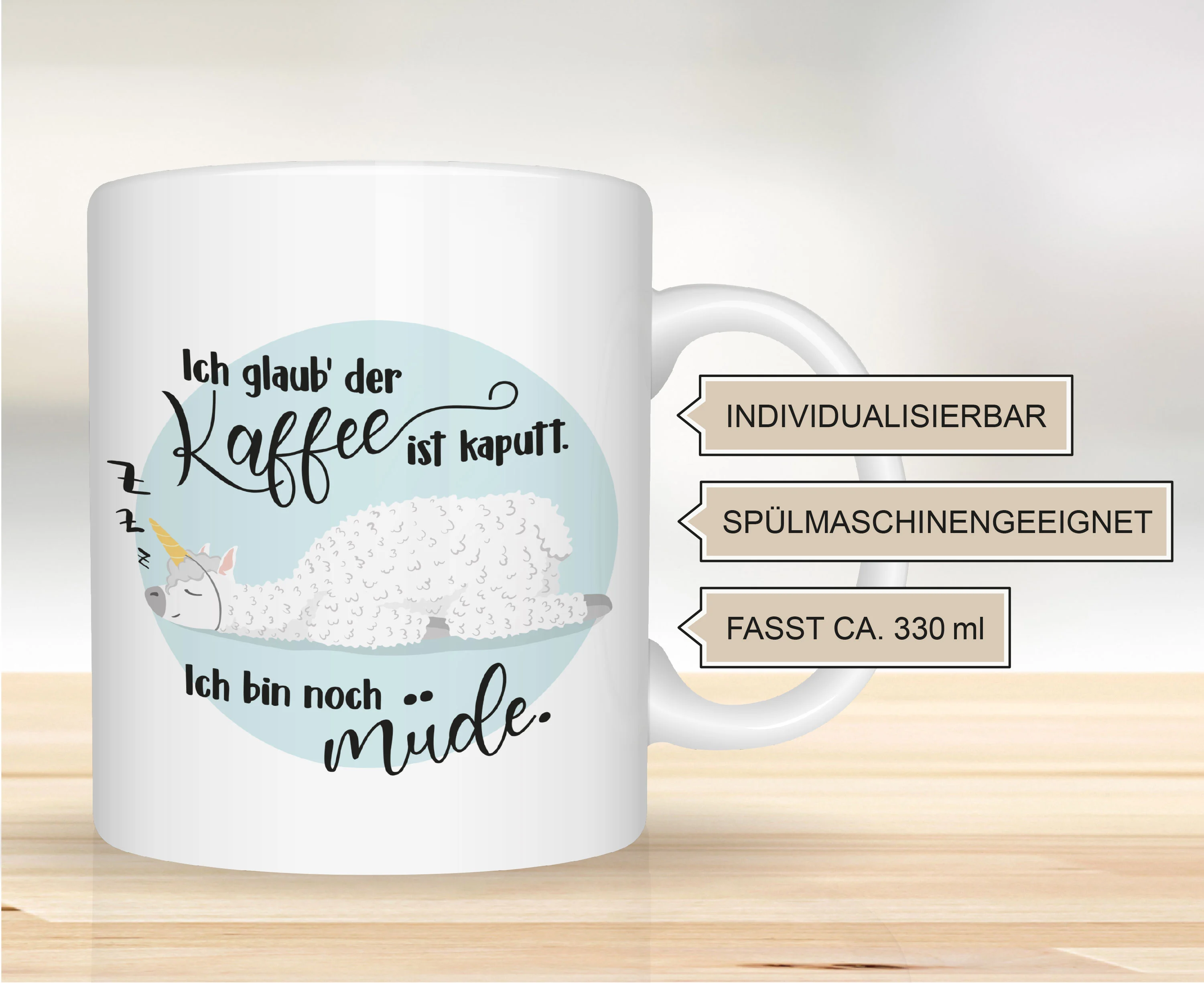 Kaffeetasse Lama