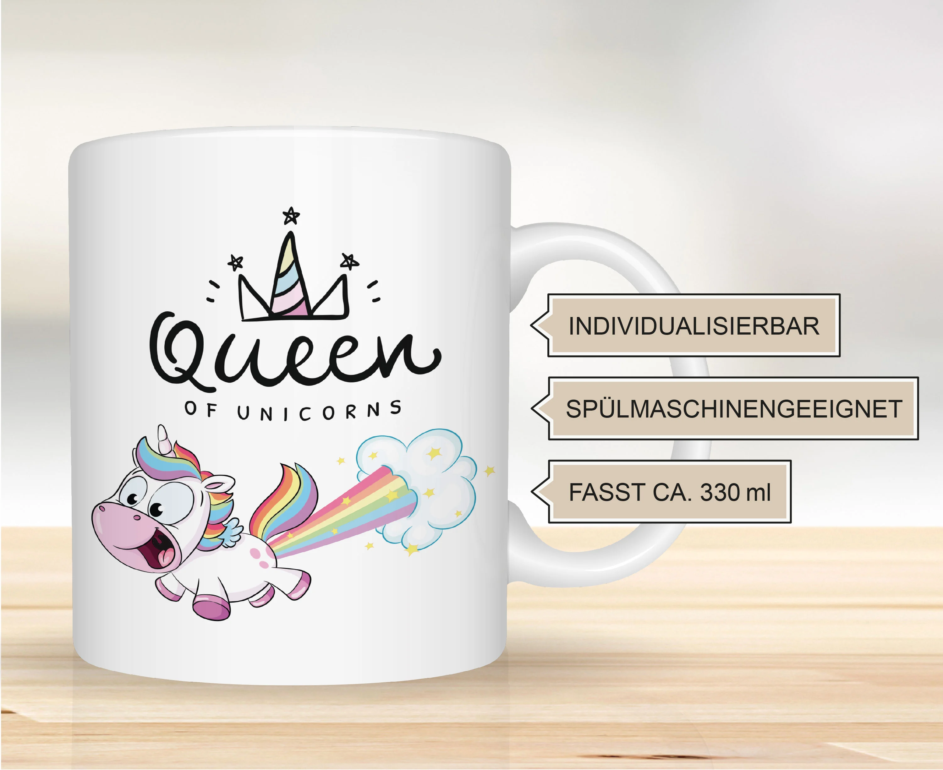 Einhorn Tasse - Personalisierbare Geschenkidee