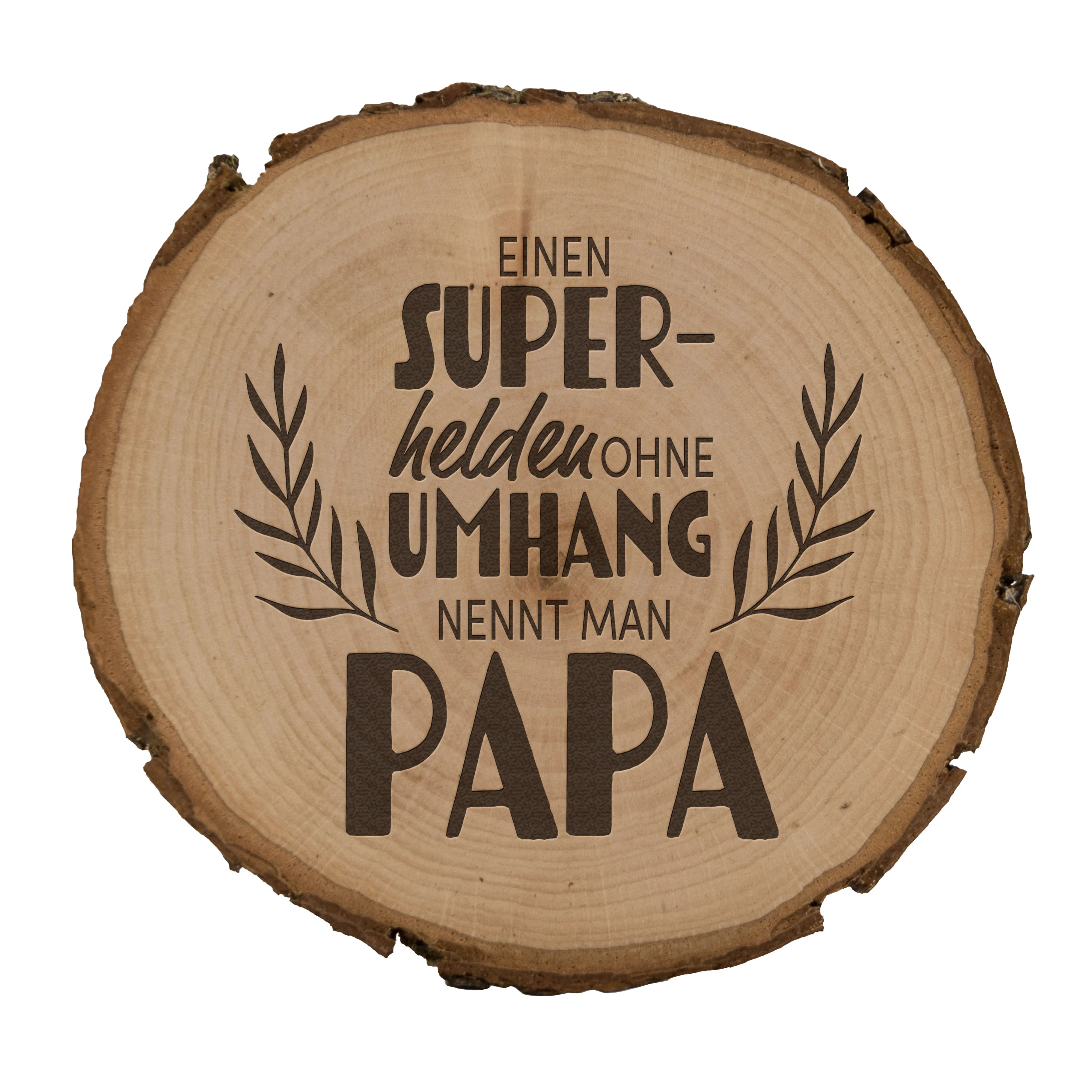 Baumscheibe Personalisiert - Papa Superheld - Geschenk für Papa