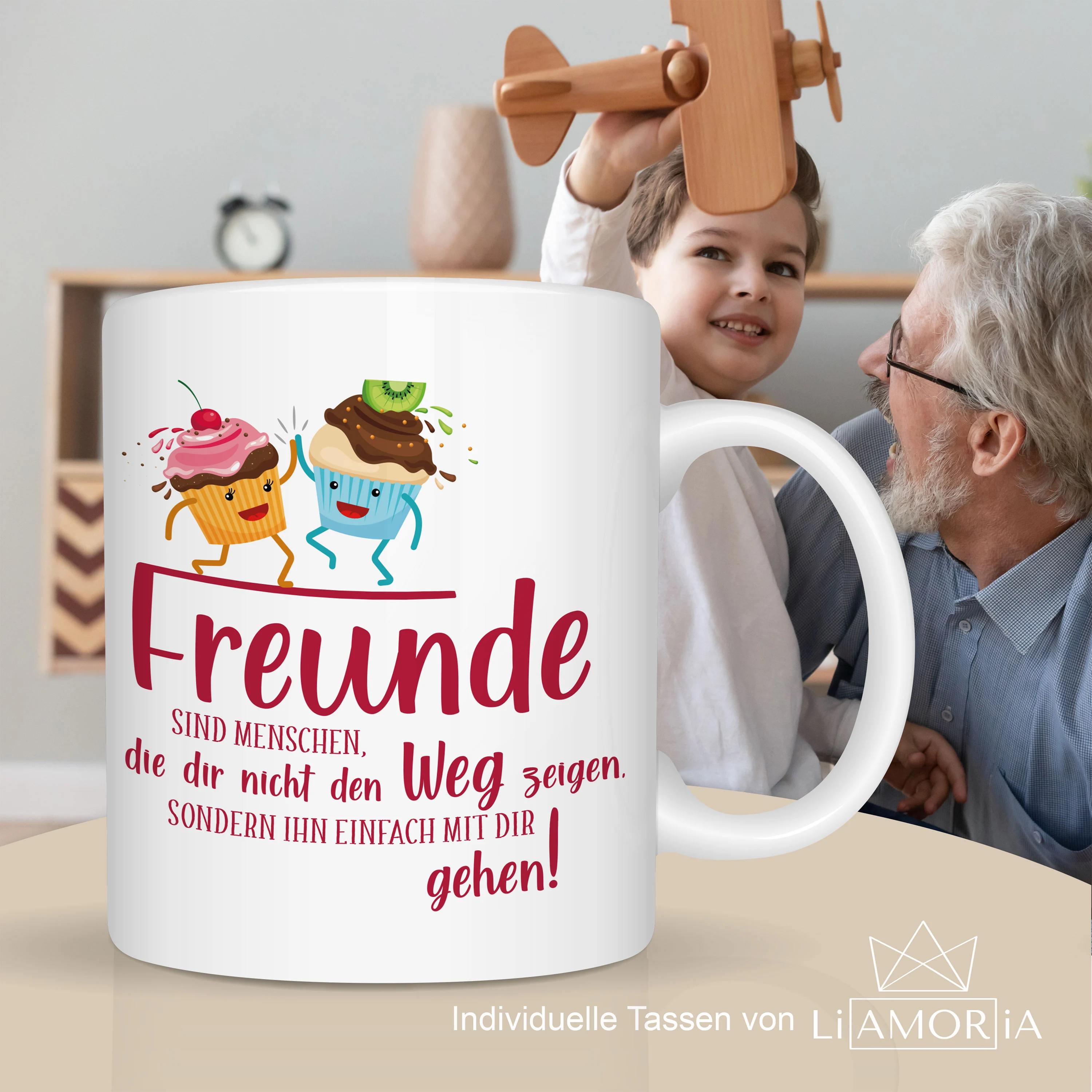 Beste Freunde Tasse Cupcake