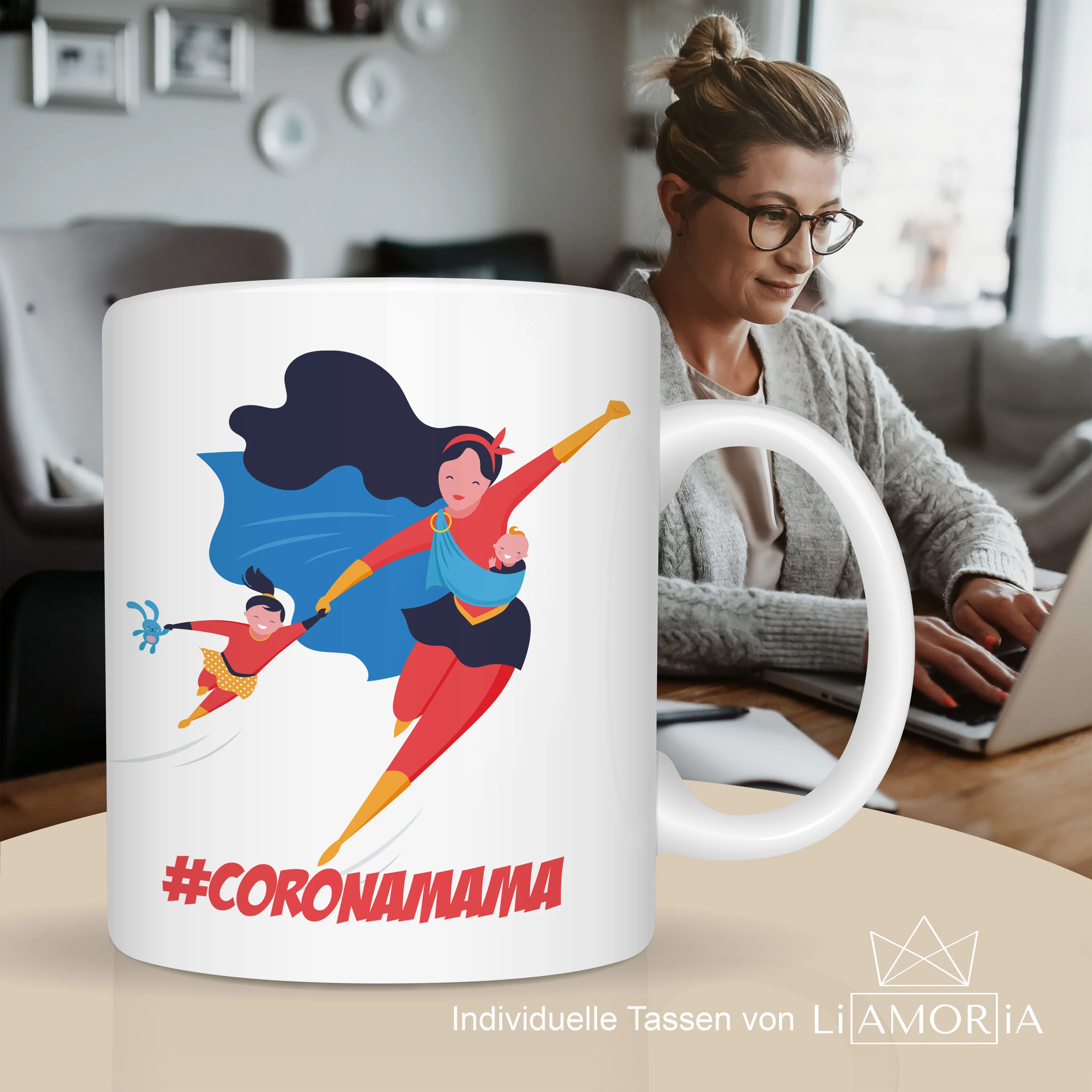 Mama Tasse Superheldin