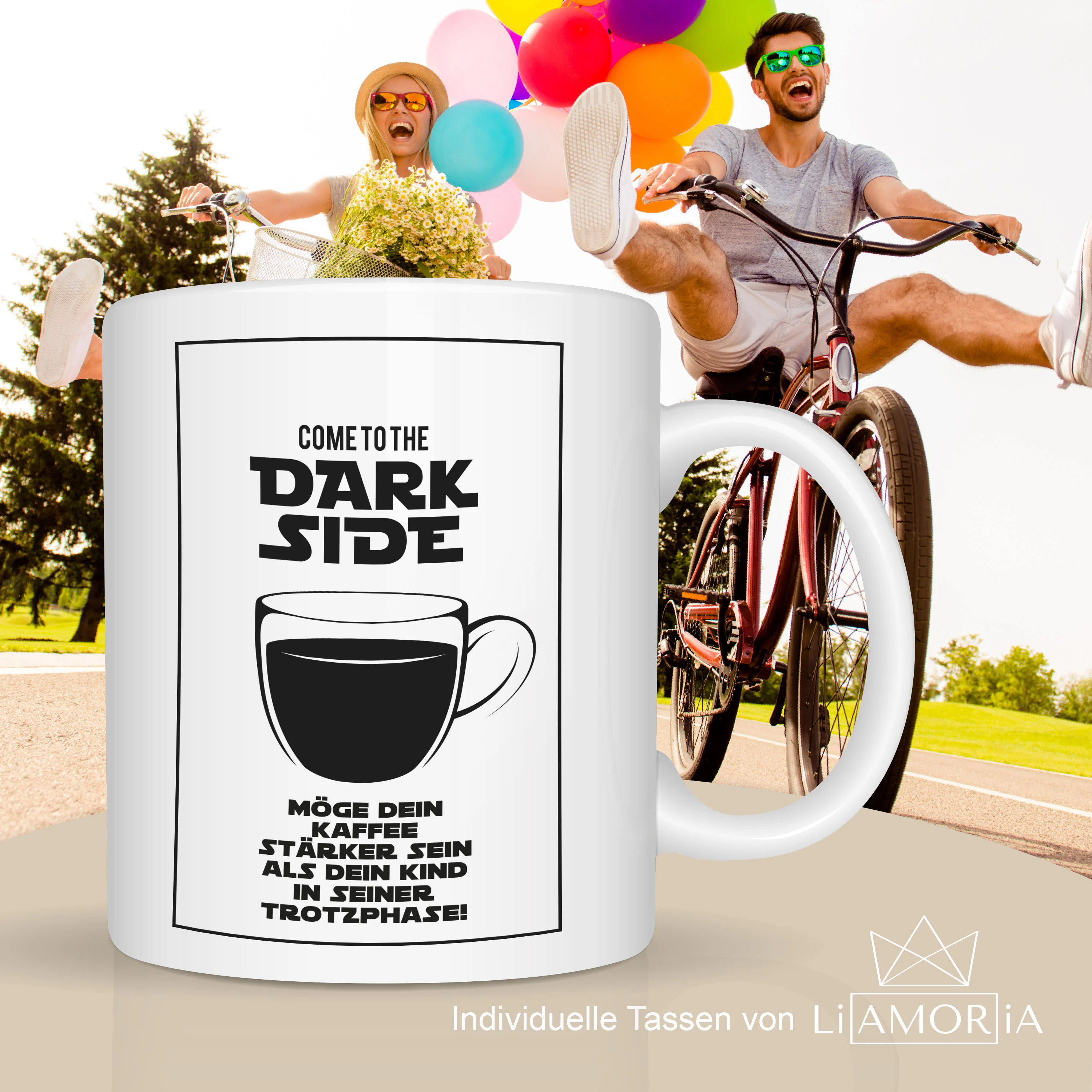 Dark Side Tasse - Individuelle Personalisierbare Geschenkidee