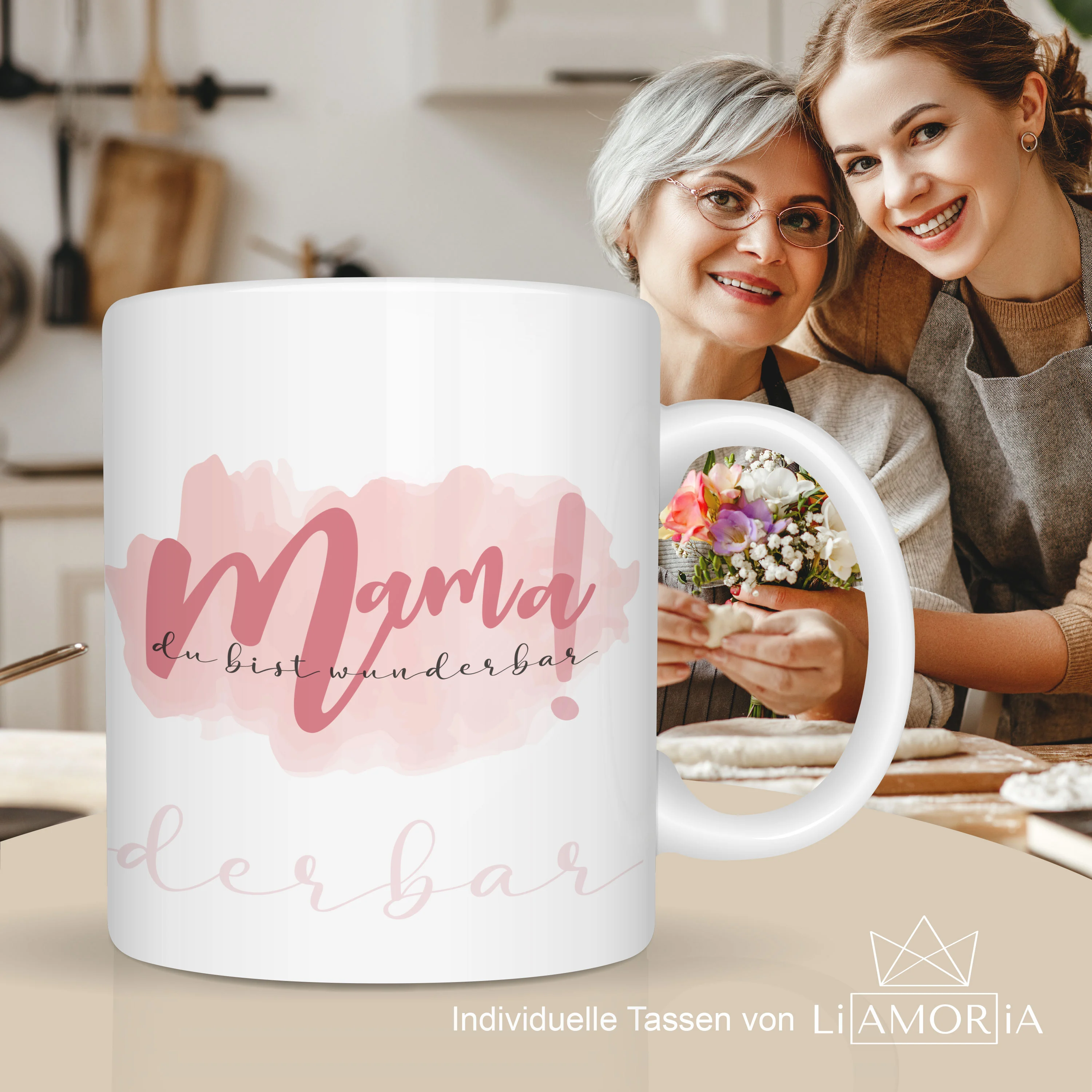 Mama du bist wunderbar Tasse Geschenkidee für Mama