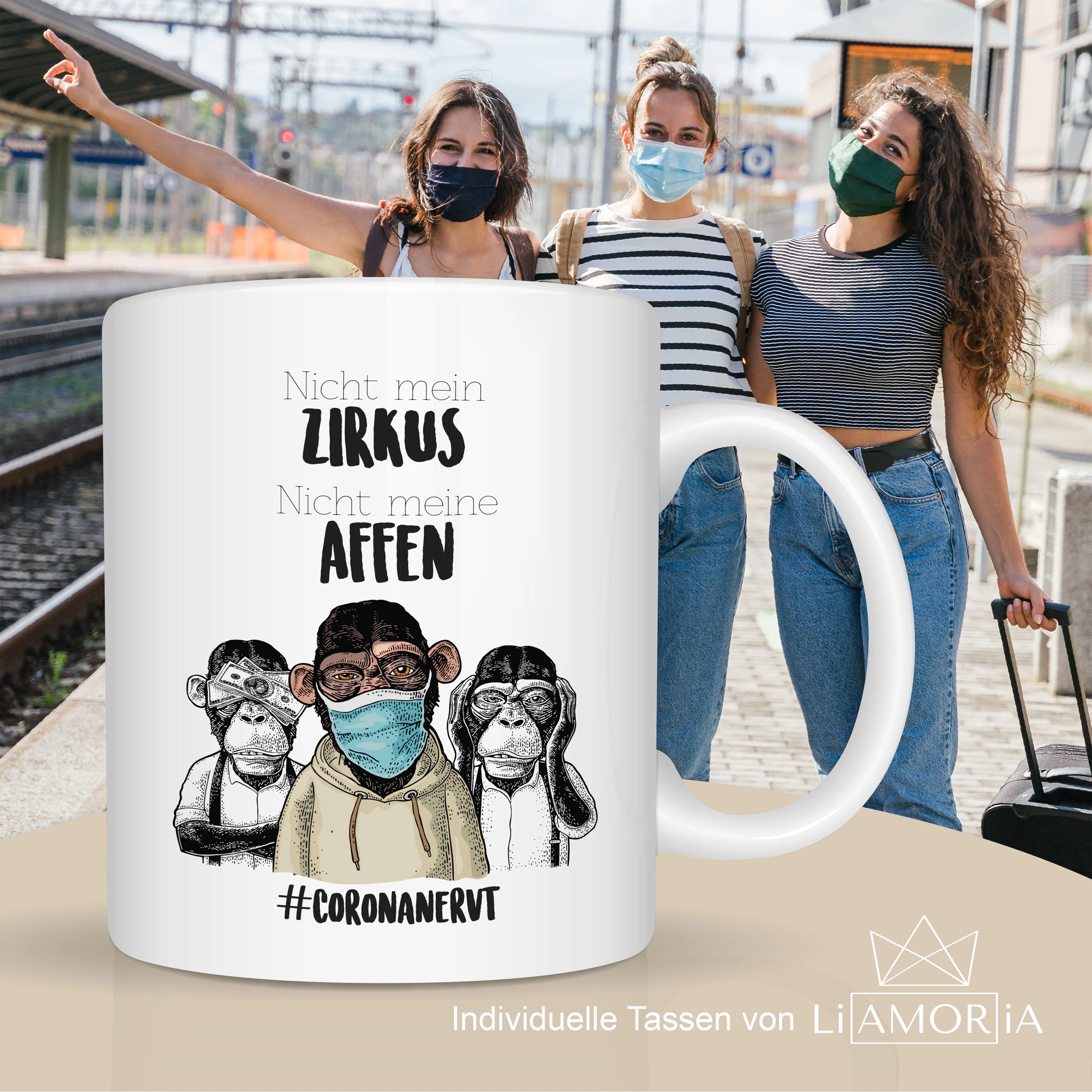 Lustige Tasse nicht mein Zirkus nicht meine Affen