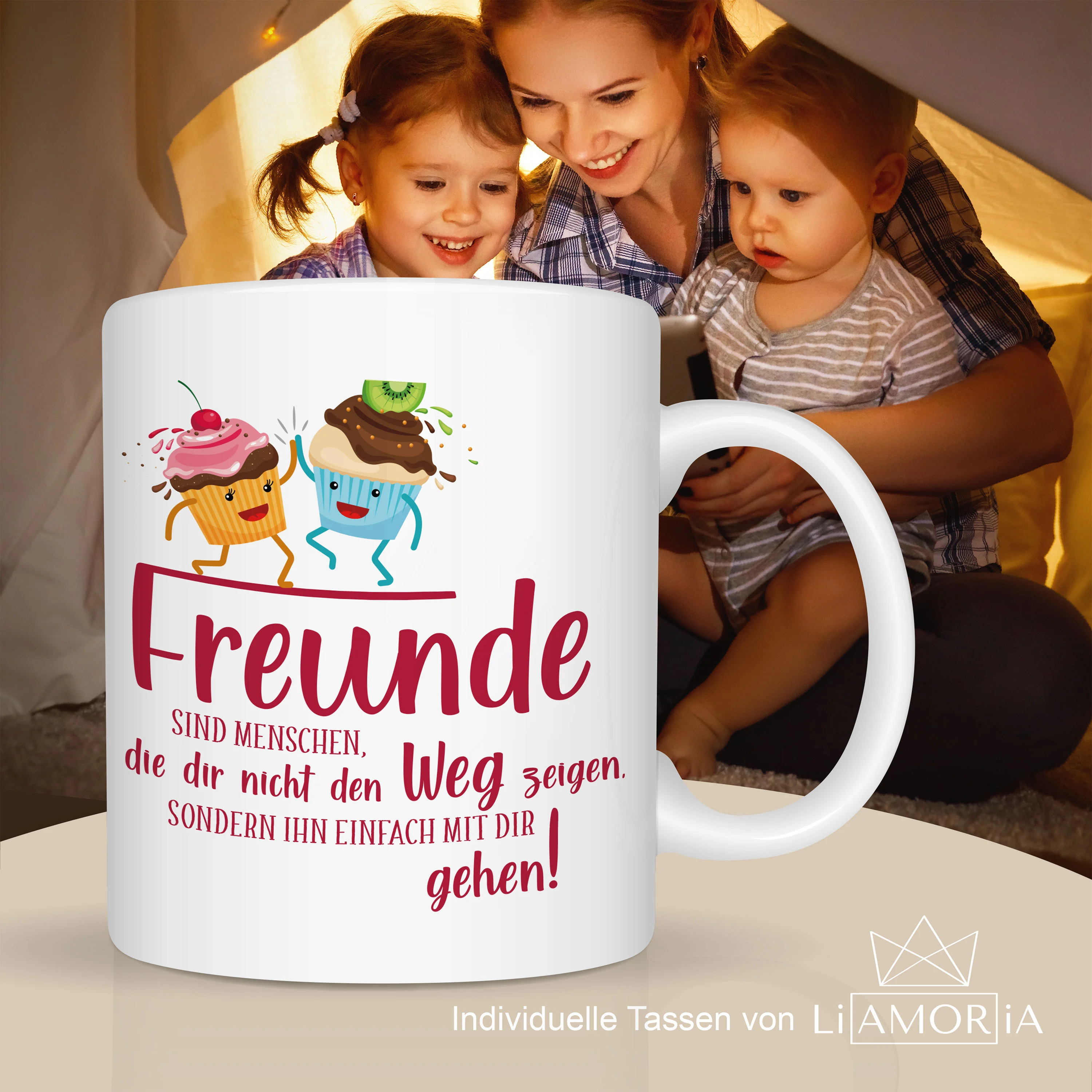 Beste Freunde Tasse Cupcake