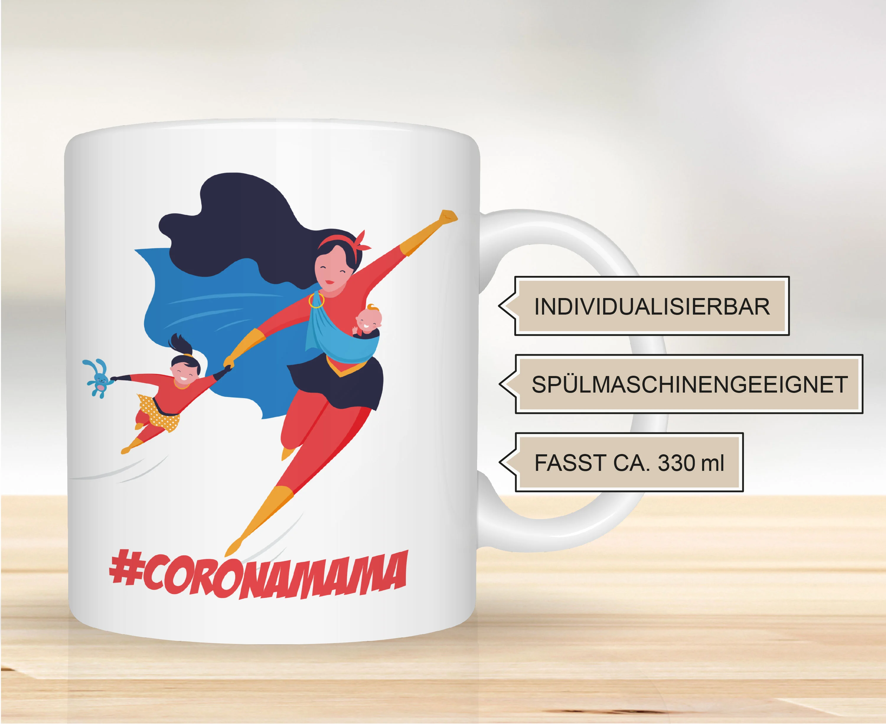 Mama Tasse Superheldin