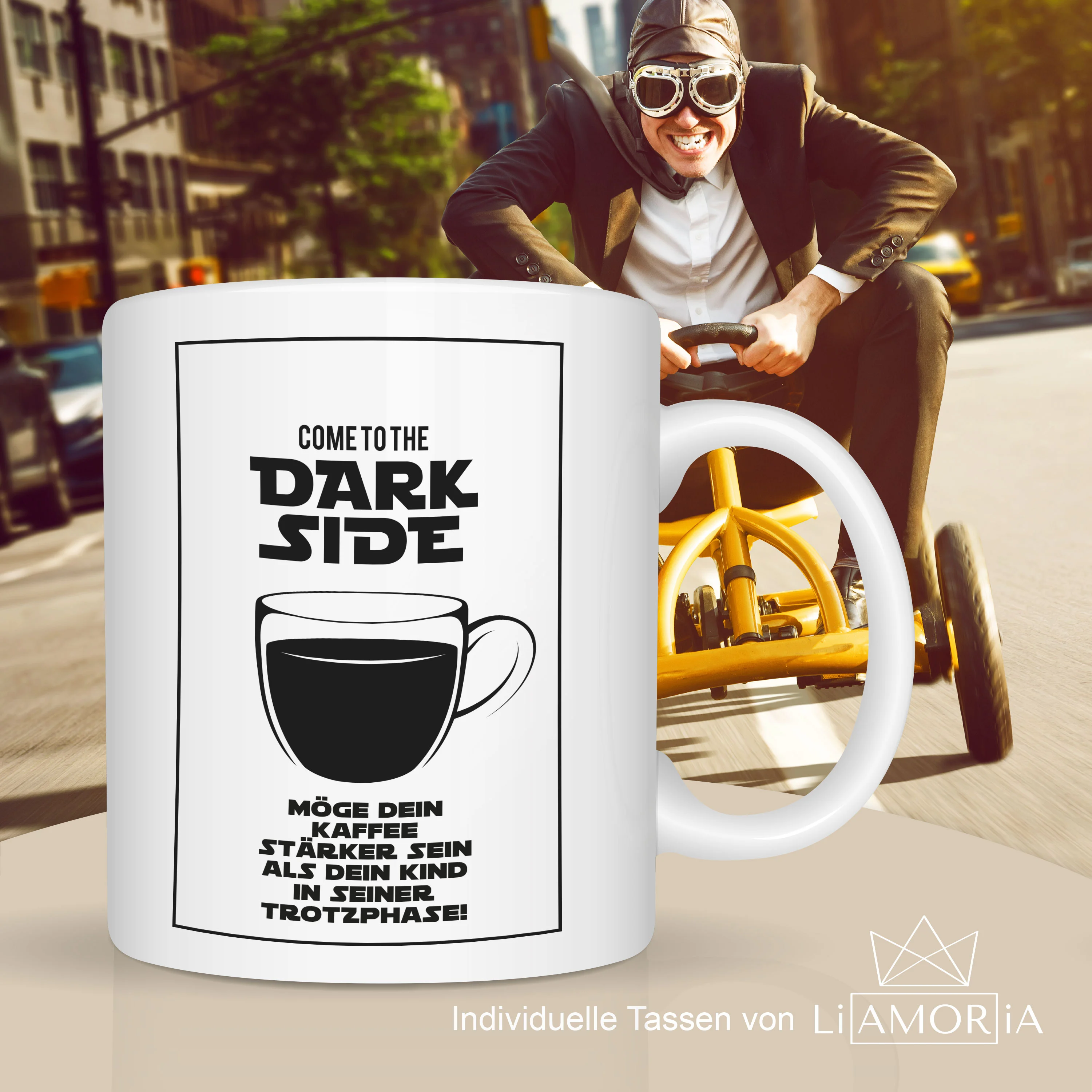 Dark Side Tasse - Individuelle Personalisierbare Geschenkidee