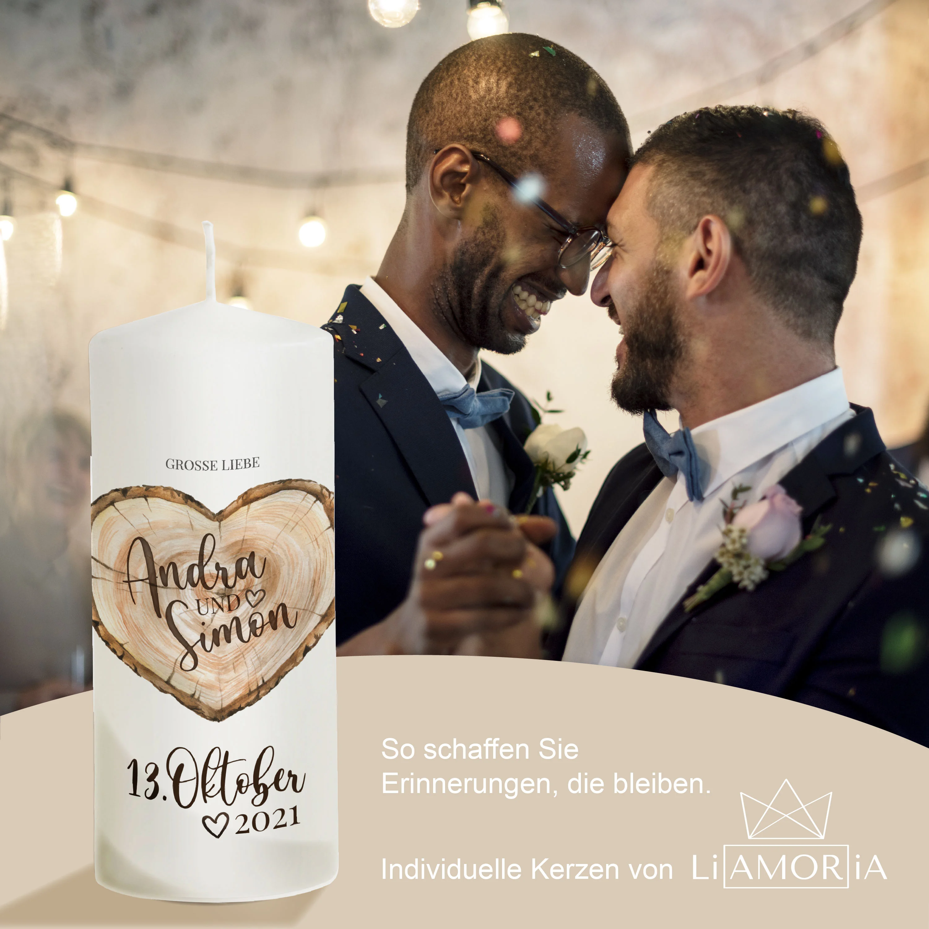 Hochzeitskerze Liebesbaum "Modell Andra"