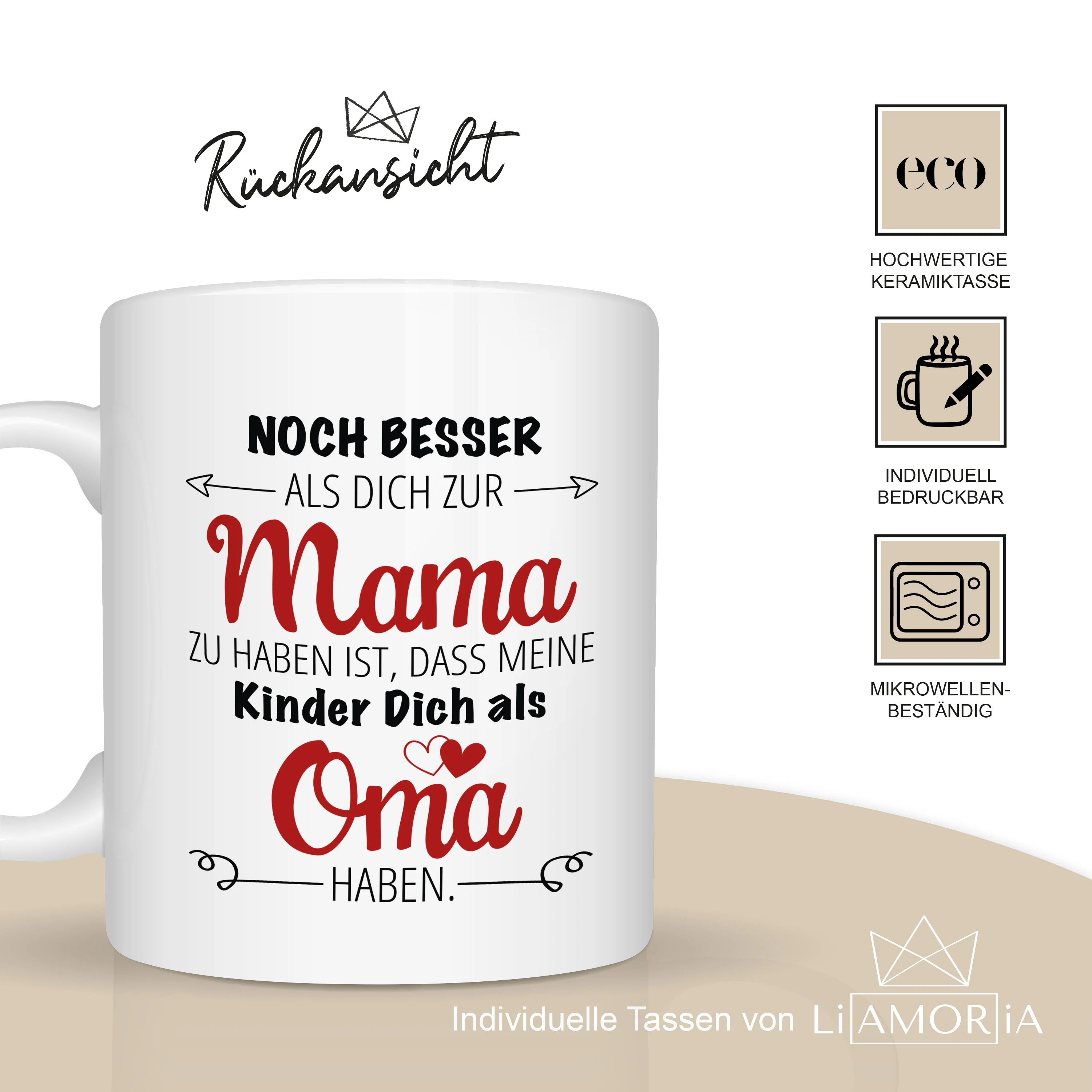 Geschenkidee für Oma Tasse - Personalisierbar