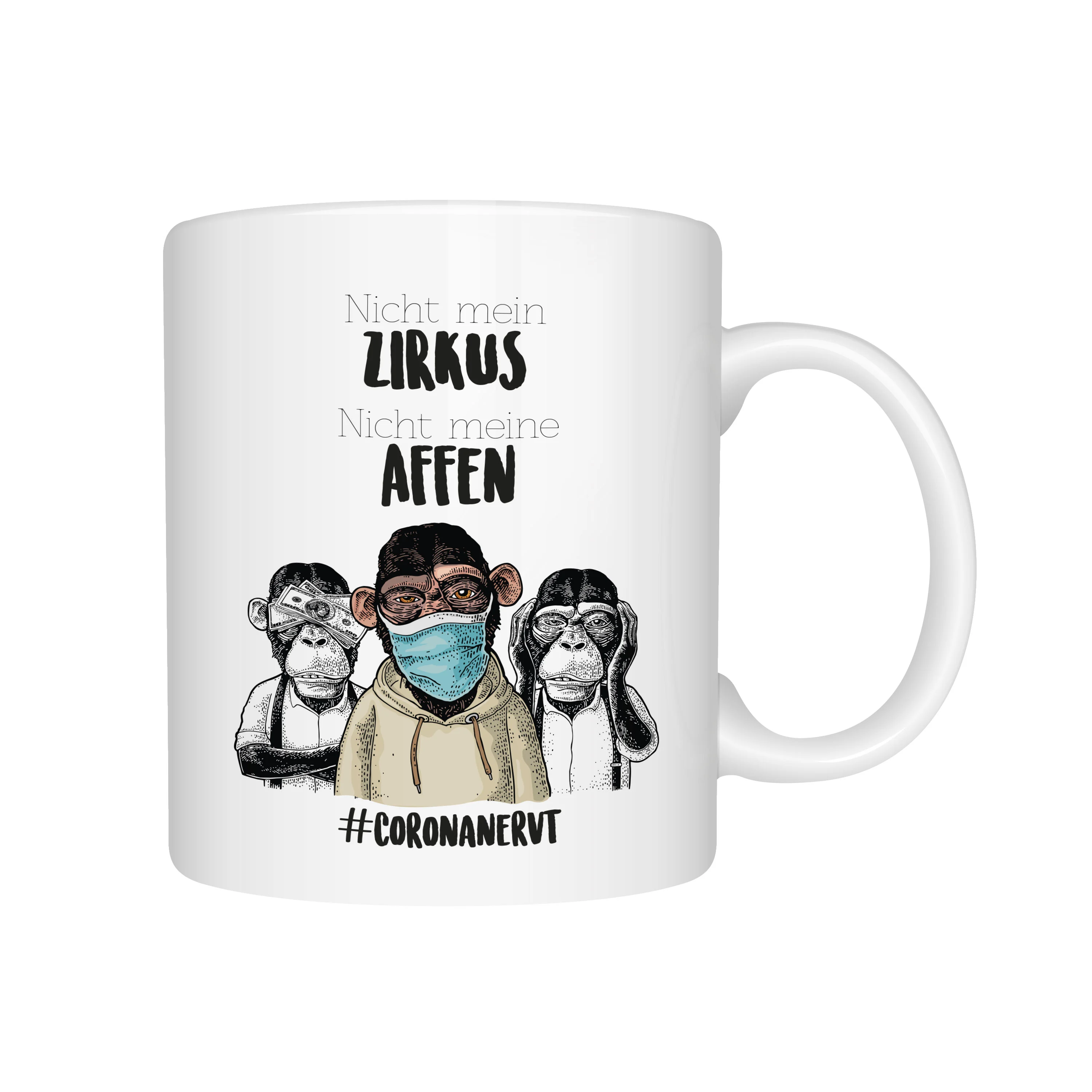 Lustige Tasse nicht mein Zirkus nicht meine Affen