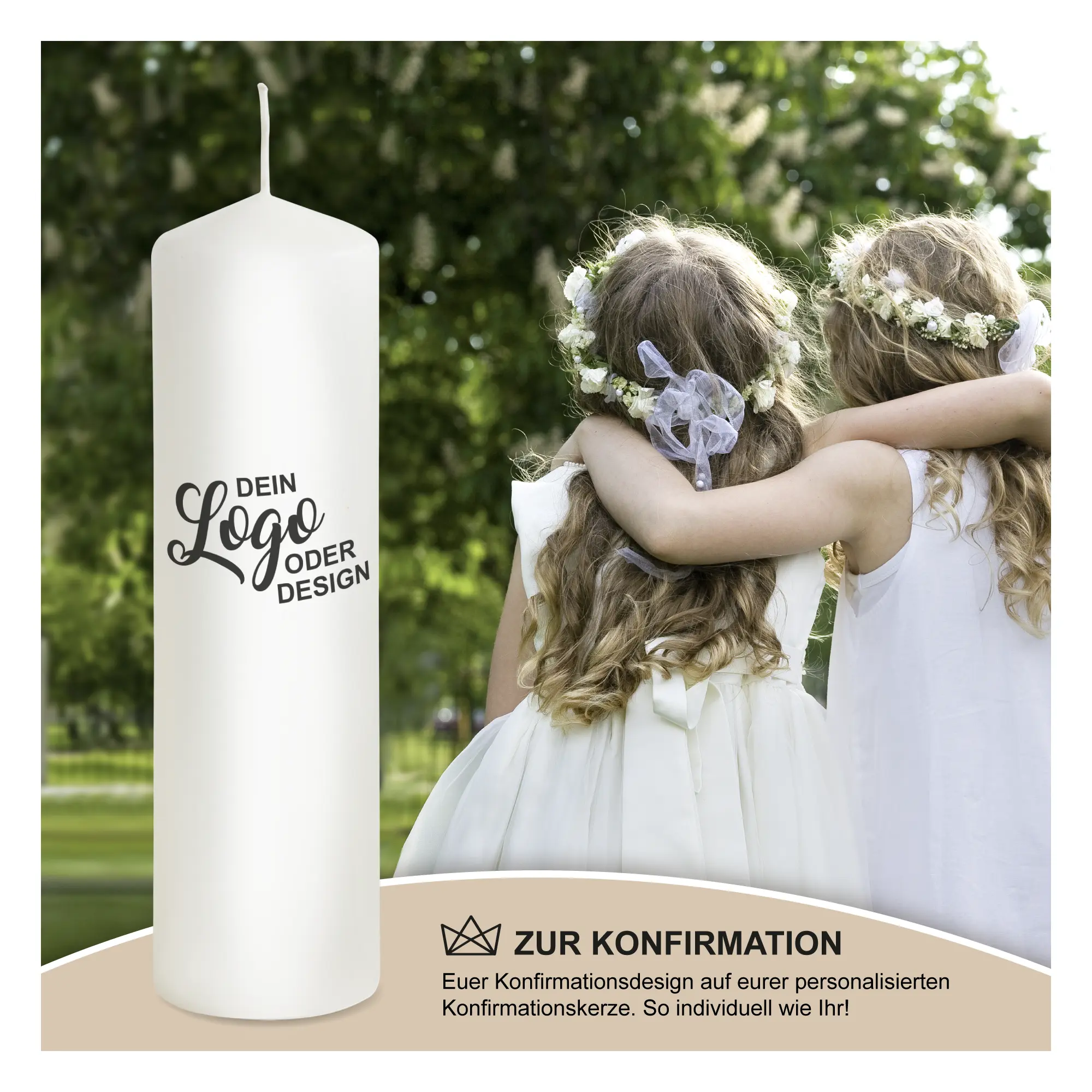 Hochzeitskerze mit eigenem Design