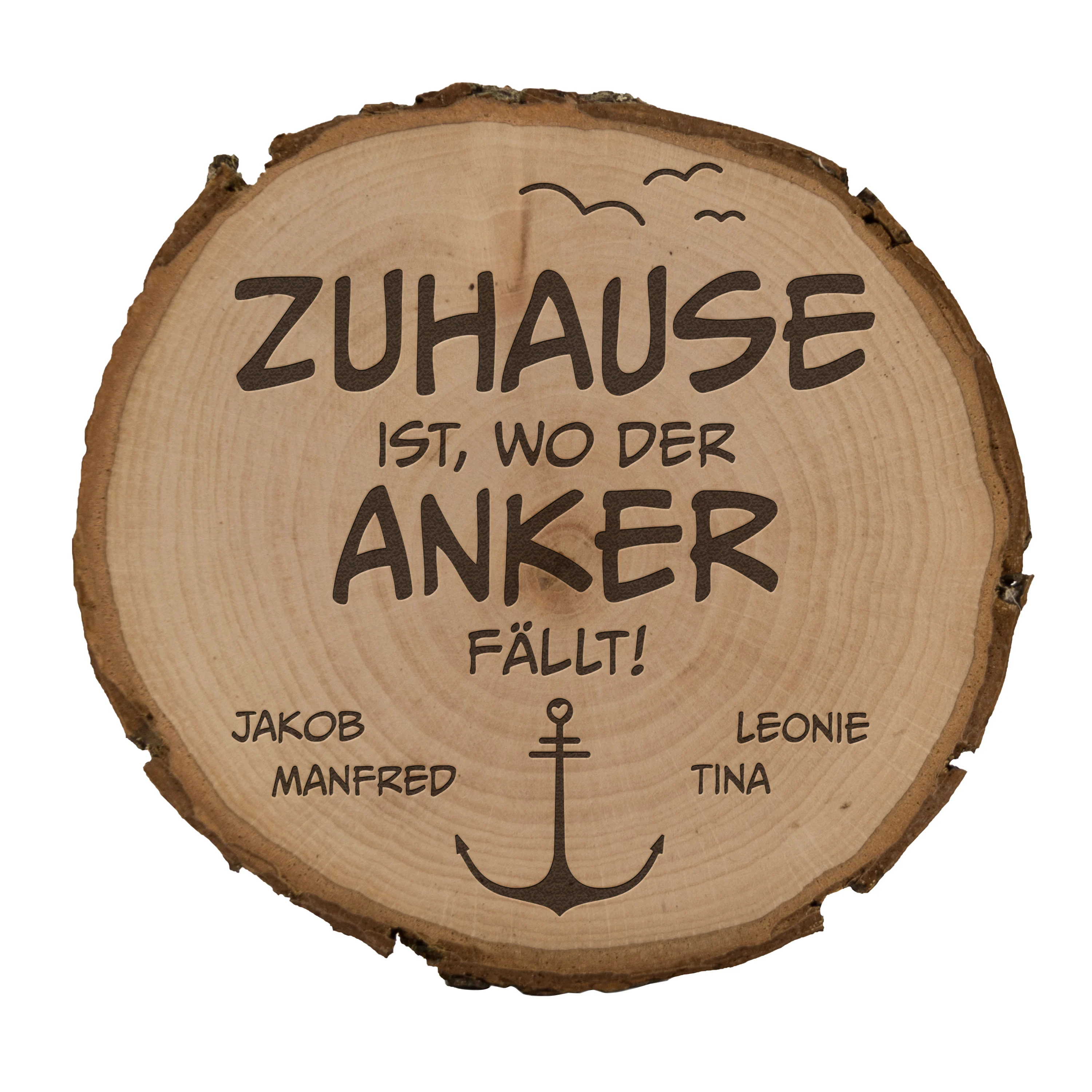 Baumscheibe Personalisiert - Anker - Paargeschenk