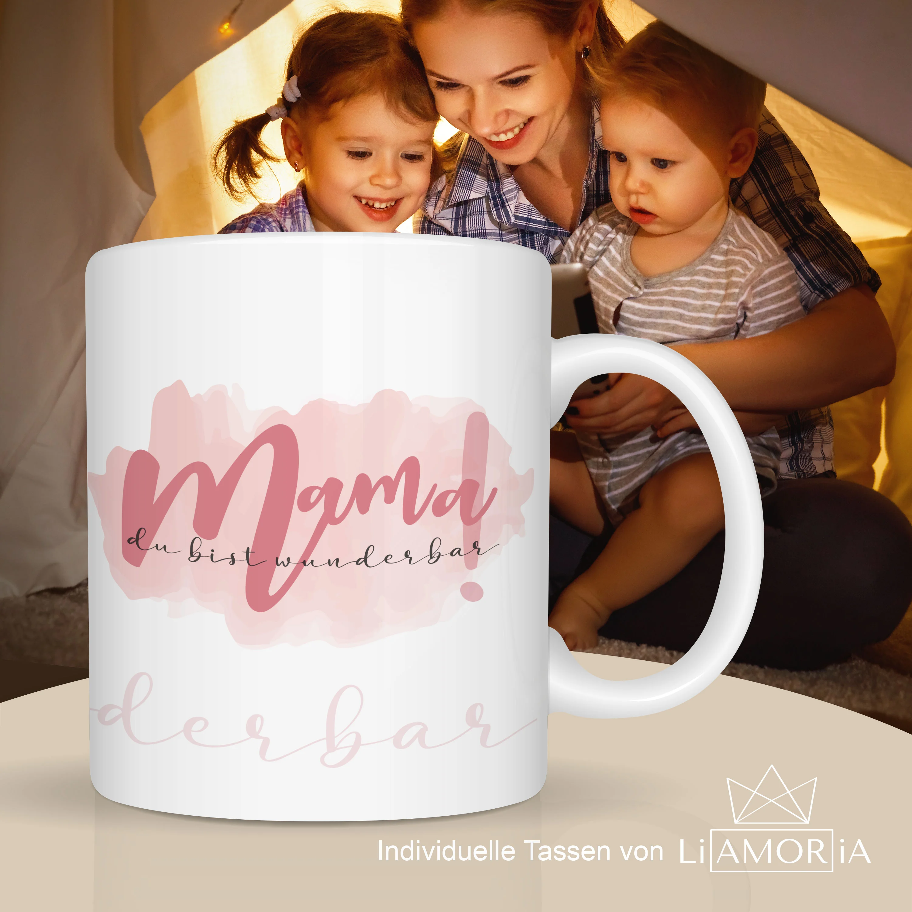 Mama du bist wunderbar Tasse Geschenkidee für Mama