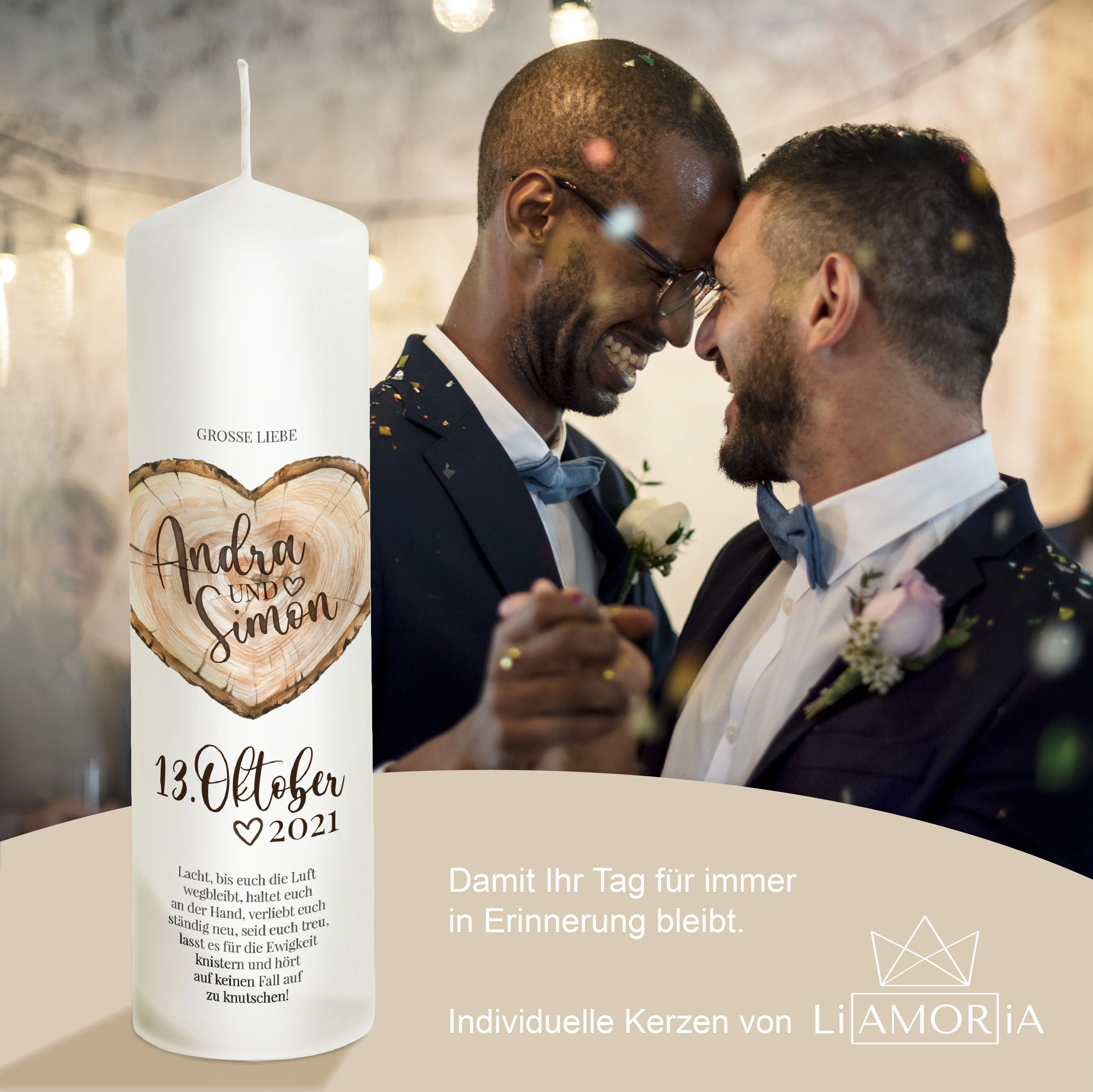 Hochzeitskerze Liebesbaum "Modell Andra"